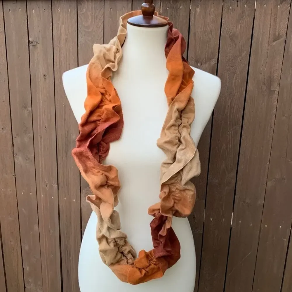 Orange Cashmink Infinity Style Scarf NWT